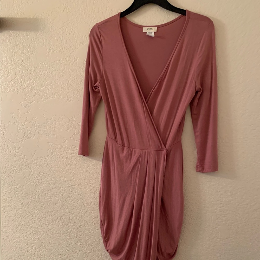 Pink maxi medium length dress